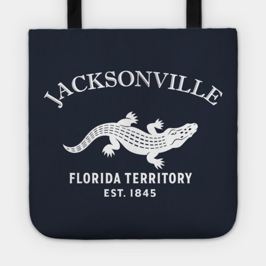 Jacksonville Florida Vintage Retro Tote - White Logo