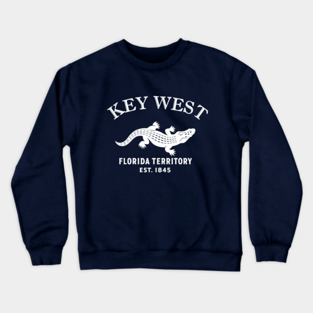 Key Largo Florida Vintage Retro Crewneck Sweatshirt - White Logo - Various Colors