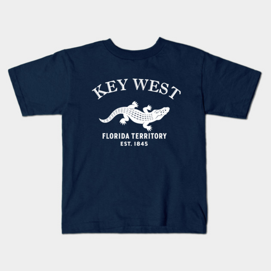 Key Largo Florida Vintage Retro Kids T-Shirt - White Logo - Various Colors