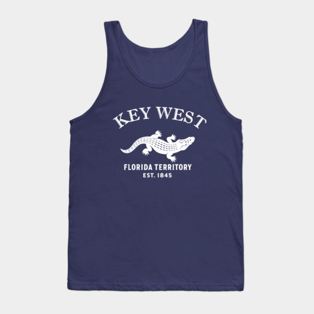 Key Largo Florida Vintage Retro Tank-Top - White Logo - Various Colors