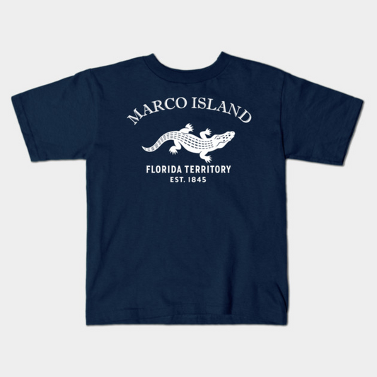 Marco Florida Vintage Retro Kids T-Shirt - White Logo - Various Colors