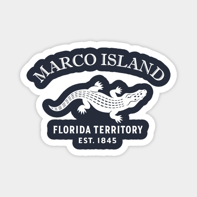 Marco Florida Vintage Retro Magnet - White Logo