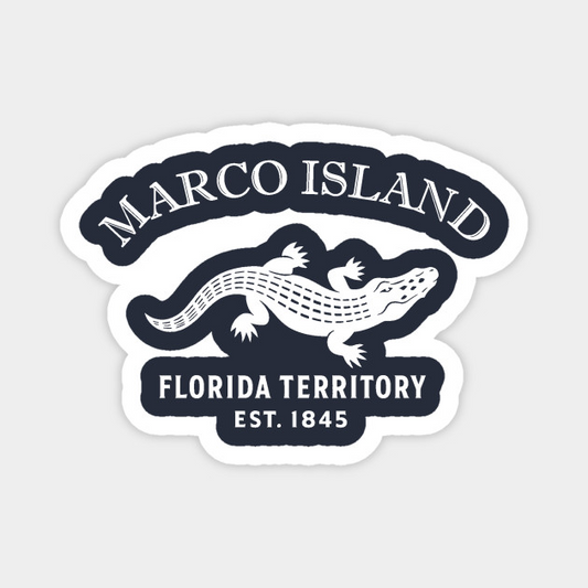 Marco Florida Vintage Retro Magnet - White Logo
