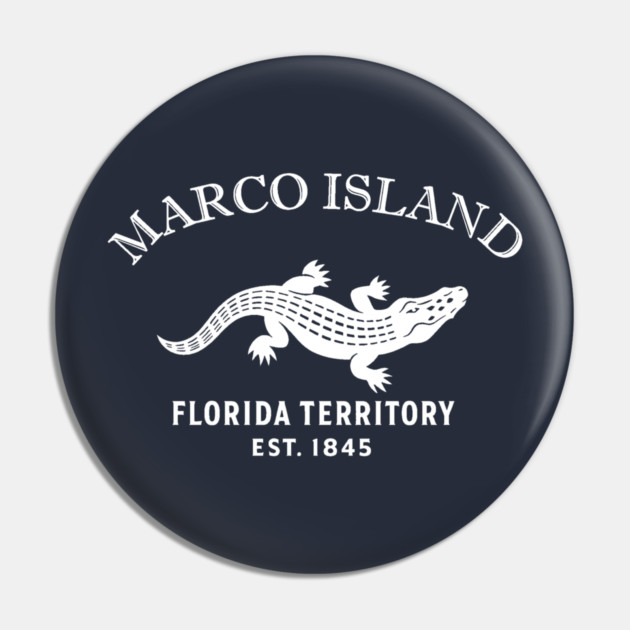 Marco Florida Vintage Retro Pin - White Logo