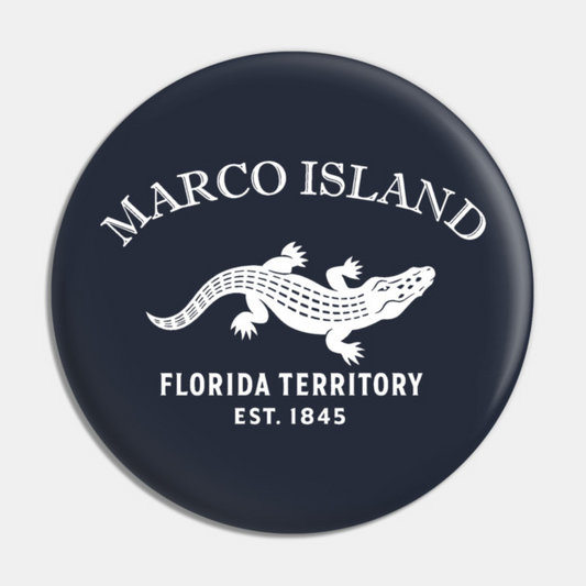 Marco Florida Vintage Retro Pin - White Logo