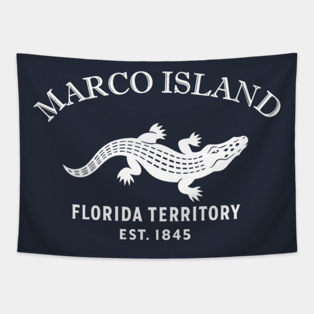 Marco Florida Vintage Retro Tapestry - White Logo