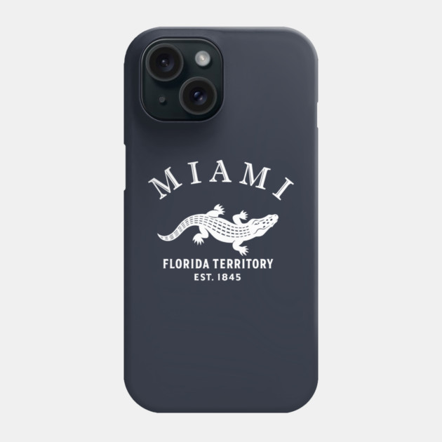 Miami Florida Vintage Retro Phone Case - White Logo