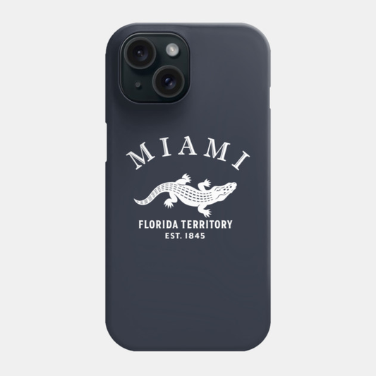 Miami Florida Vintage Retro Phone Case - White Logo