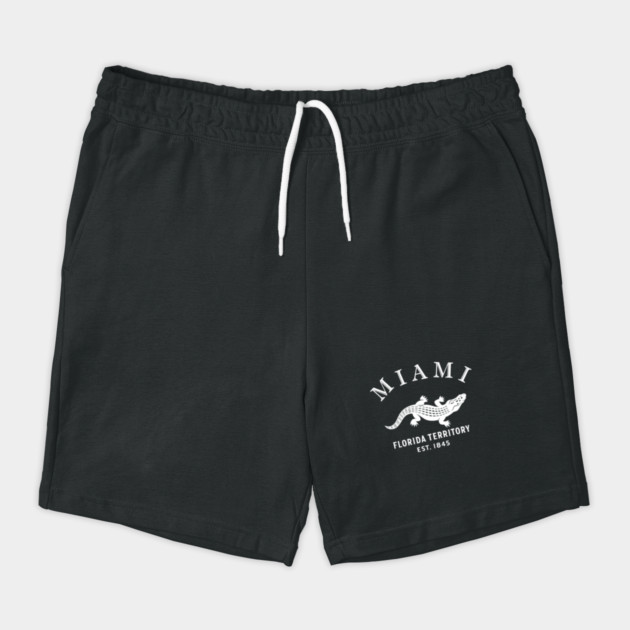 Miami Florida Vintage Retro Shorts - White Logo - Various Colors