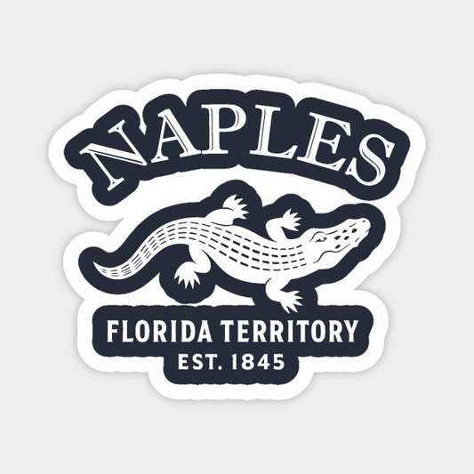Naples Florida Vintage Retro Magnet - White Logo