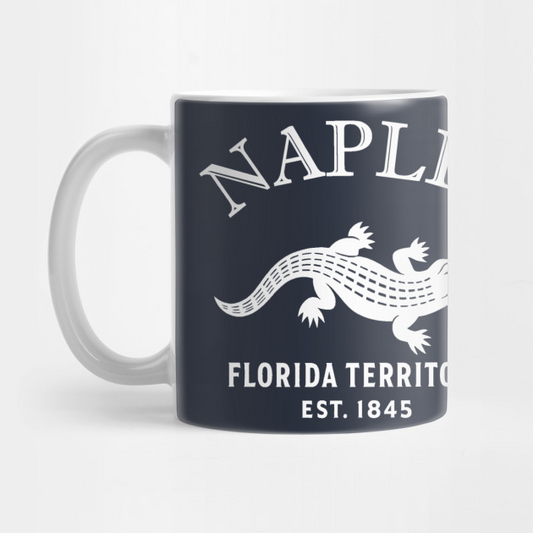 Naples Florida Vintage Retro Mug - White Logo