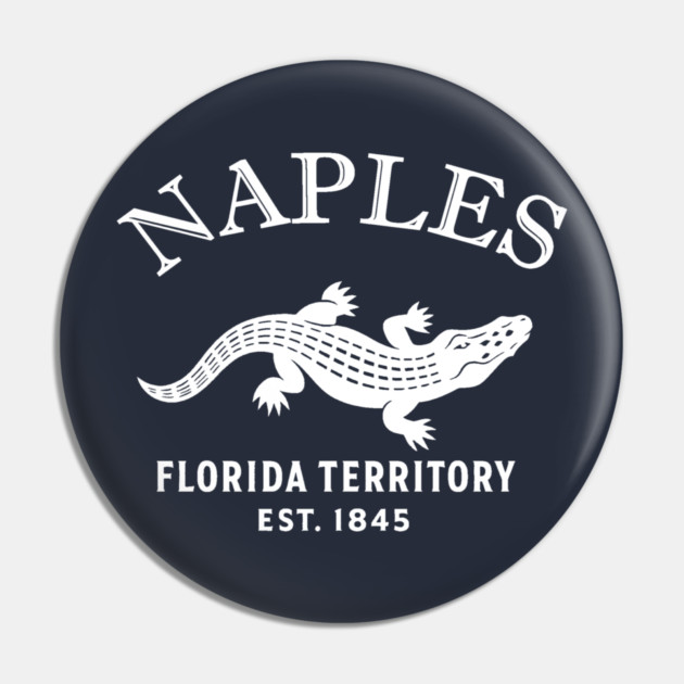 Naples Florida Vintage Retro Pin - White Logo
