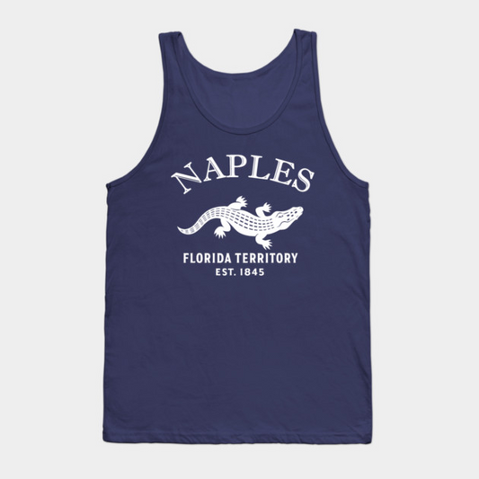 Naples Florida Vintage Retro Tank-Top - White Logo - Various Colors