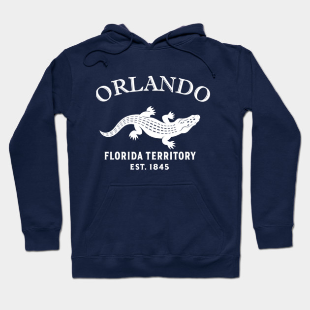 Orlando Florida Vintage Retro Hoodie - White Logo - Various Colors