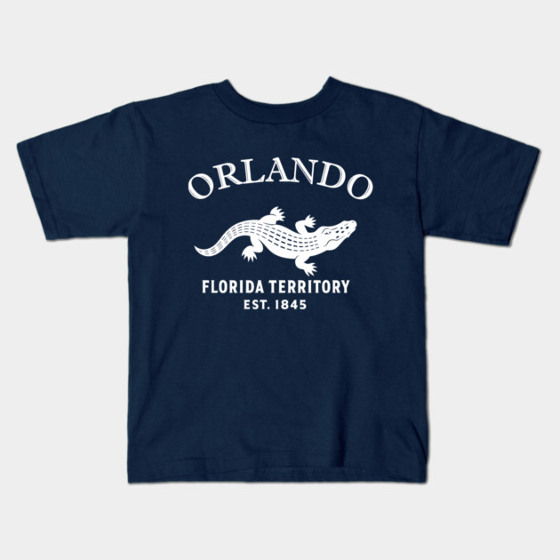 Orlando Florida Vintage Retro Kids T-Shirt - White Logo - Various Colors