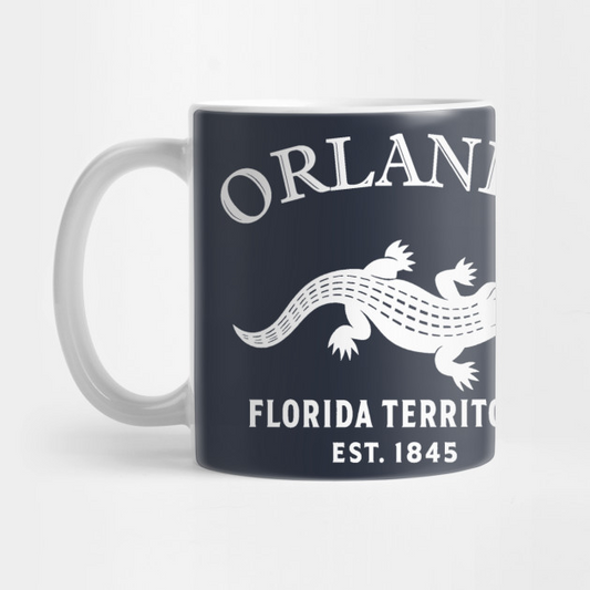 Orlando Florida Vintage Retro Mug - White Logo