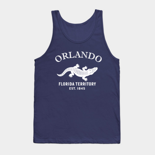 Orlando Florida Vintage Retro Tank-Top - White Logo - Various Colors