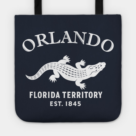 Orlando Florida Vintage Retro Tote - White Logo