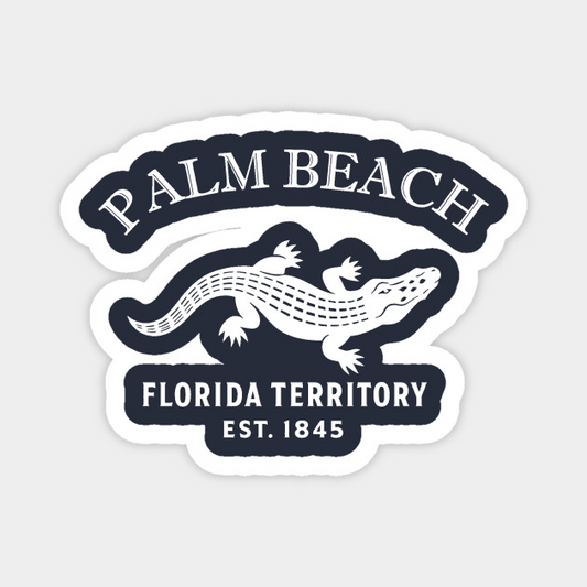 Palm Beach Florida Vintage Retro Magnet - White Logo