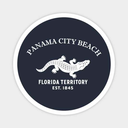 Panama Florida Vintage Retro Magnet - White Logo