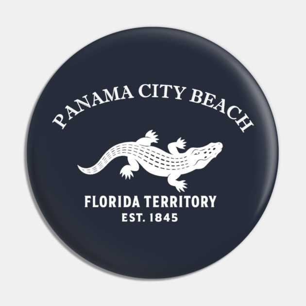 Panama Florida Vintage Retro Pin - White Logo