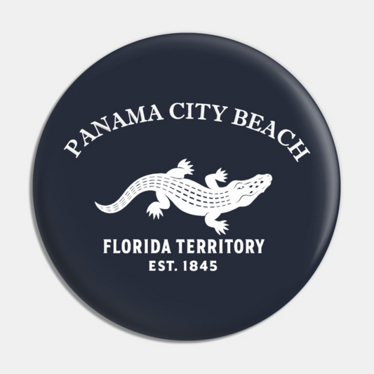 Panama Florida Vintage Retro Pin - White Logo