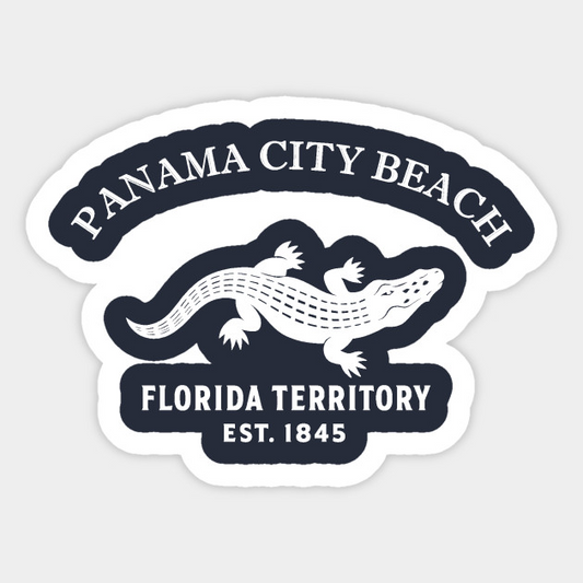 Panama Florida Vintage Retro Sticker - White Logo