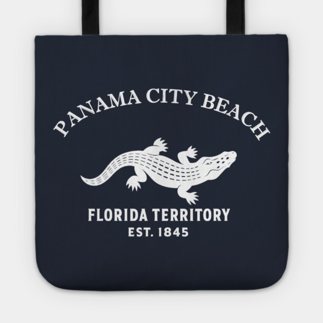 Panama Florida Vintage Retro Tote - White Logo