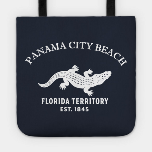 Panama Florida Vintage Retro Tote - White Logo