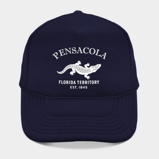 Pensacola Florida Vintage Retro Hat - White Logo - Various Colors