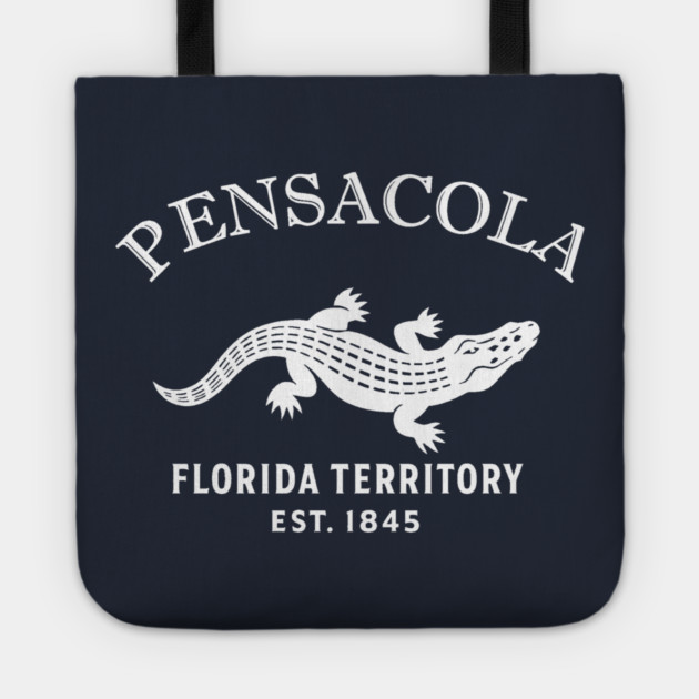Pensacola Florida Vintage Retro Tote - White Logo