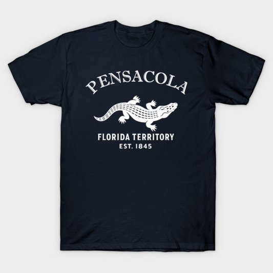 Pensacola Florida Vintage Retro Women's T-Shirt - White Logo - Various Colors