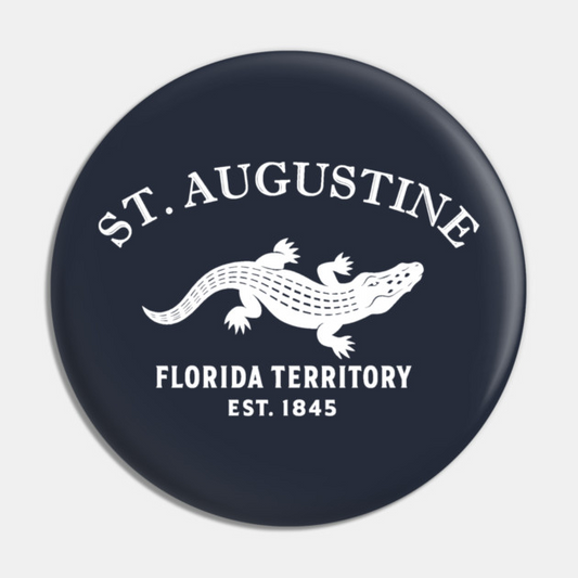 St. Augustine Florida Vintage Retro Pin - White Logo
