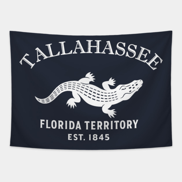 Tallahassee Florida Vintage Retro Tapestry - White Logo