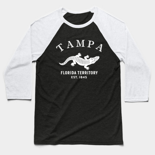 Tampa Florida Vintage Retro Baseball Tee - White Logo - Various Colors