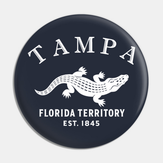 Tampa Florida Vintage Retro Pin - White Logo
