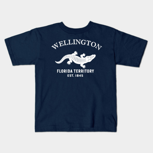 Wellington Florida Vintage Retro Kids T-Shirt - White Logo - Various Colors