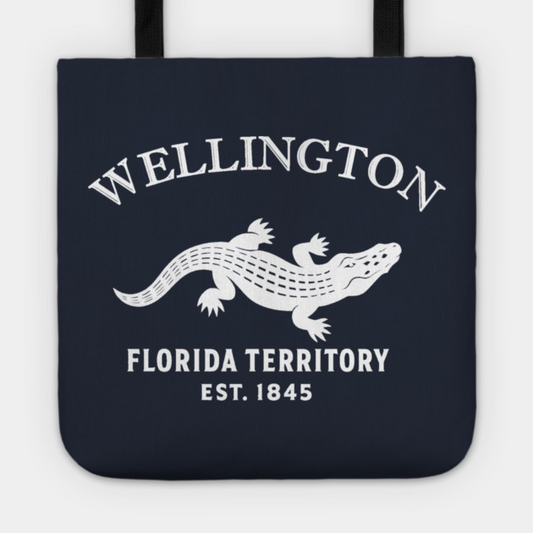 Wellington Florida Vintage Retro Tote - White Logo