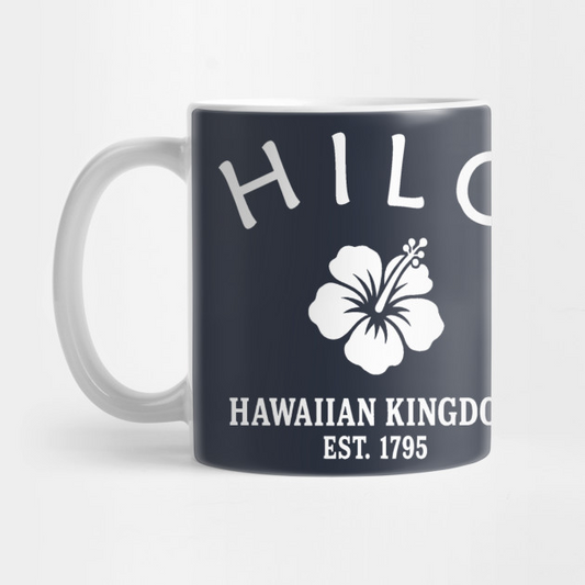 Hilo Hawaii Vintage Retro Mug - White Logo