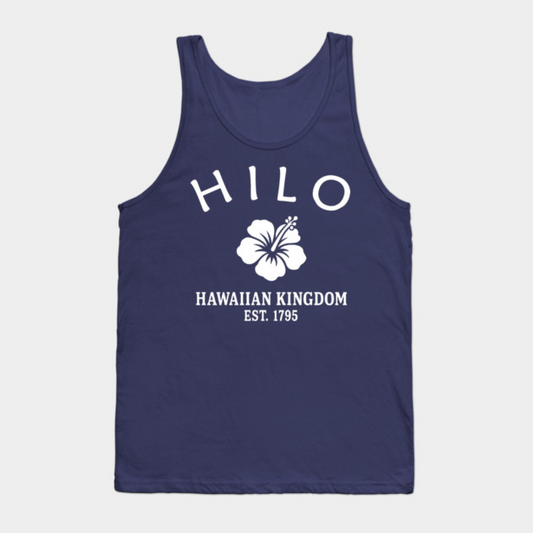 Hilo Hawaii Vintage Retro Tank-Top - White Logo - Various Colors