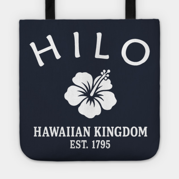 Hilo Hawaii Vintage Retro Tote - White Logo