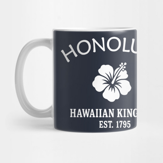 Honolulu Hawaii Vintage Retro Mug - White Logo