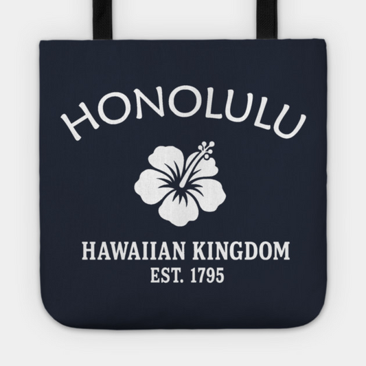 Honolulu Hawaii Vintage Retro Tote - White Logo