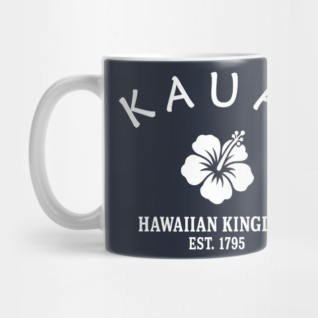 Kauai Hawaii Vintage Retro Mug - White Logo