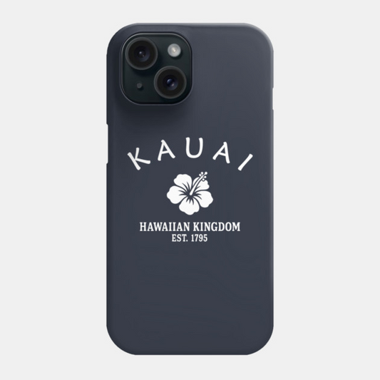 Kauai Hawaii Vintage Retro Phone Case - White Logo