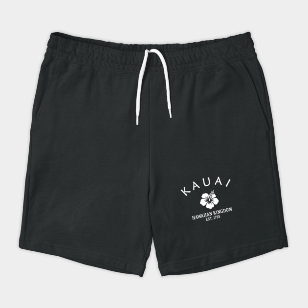 Kauai Hawaii Vintage Retro Shorts - White Logo - Various Colors