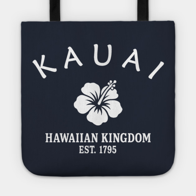 Kauai Hawaii Vintage Retro Tote - White Logo