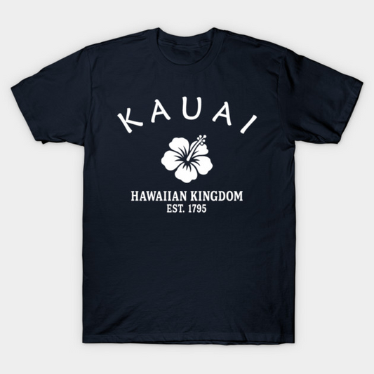 Kauai Hawaii Vintage Retro Women's T-Shirt - White Logo - Various Colors