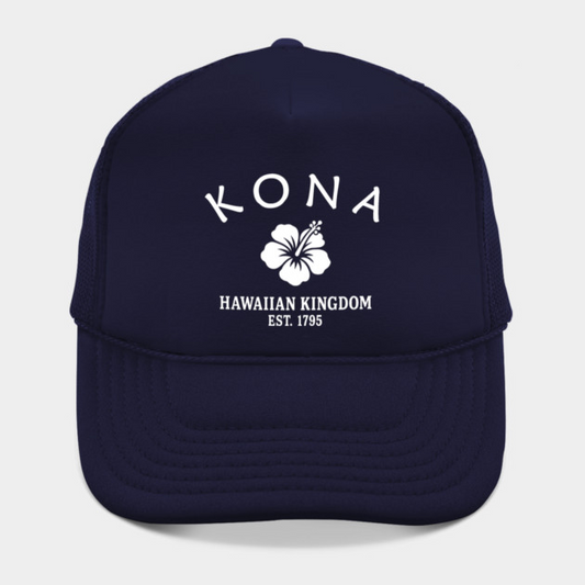 Kona Hawaii Vintage Retro Hat - White Logo - Various Colors