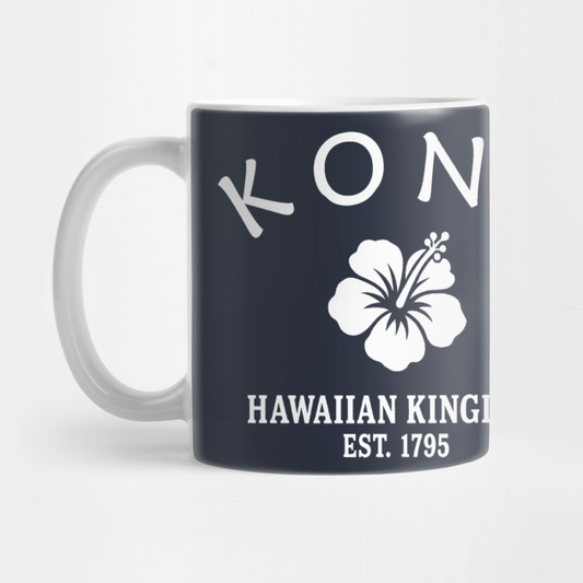 Kona Hawaii Vintage Retro Mug - White Logo